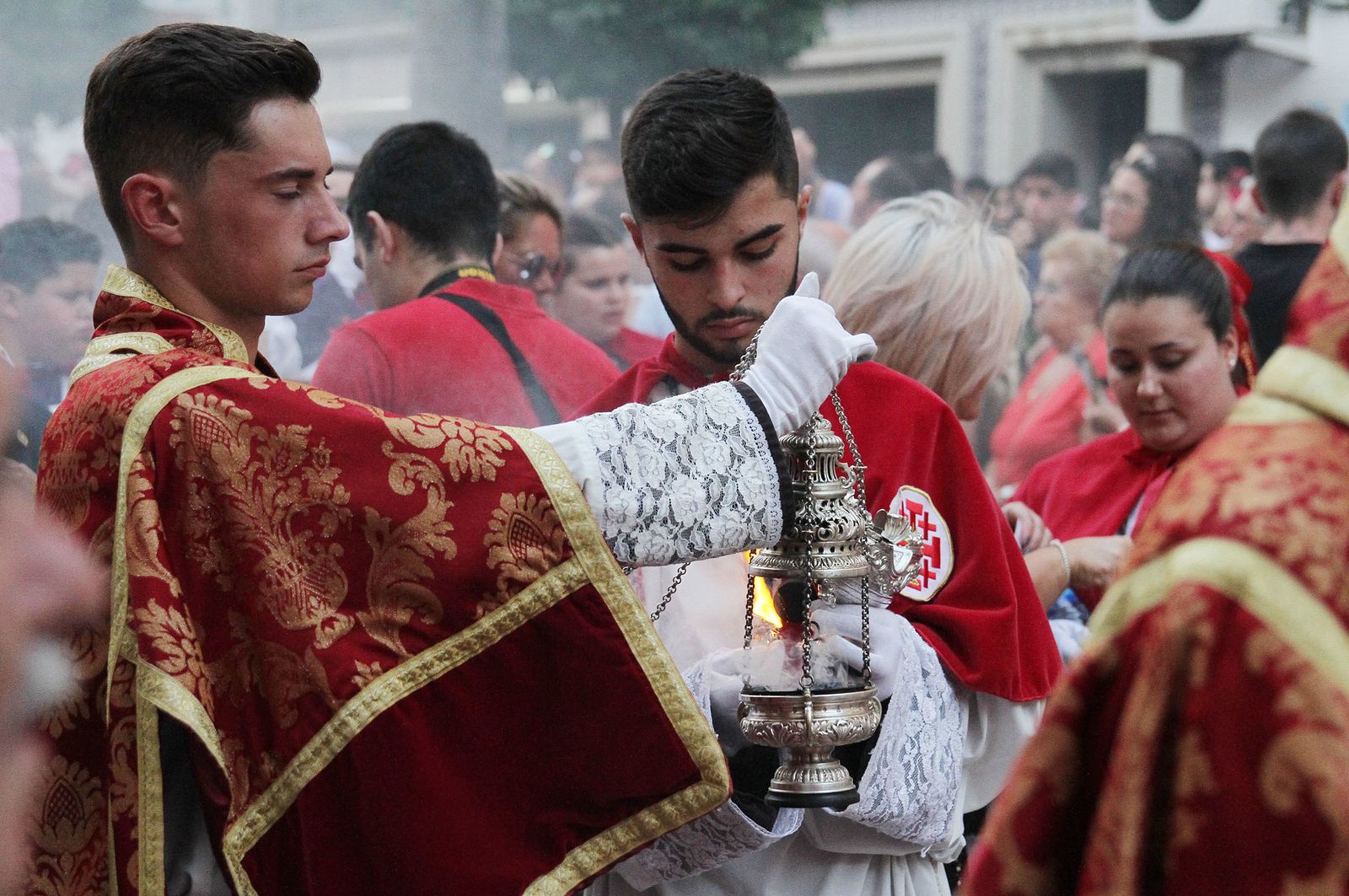Imágenes del Señor de Pasión en la procesión del centenario de la hermandad