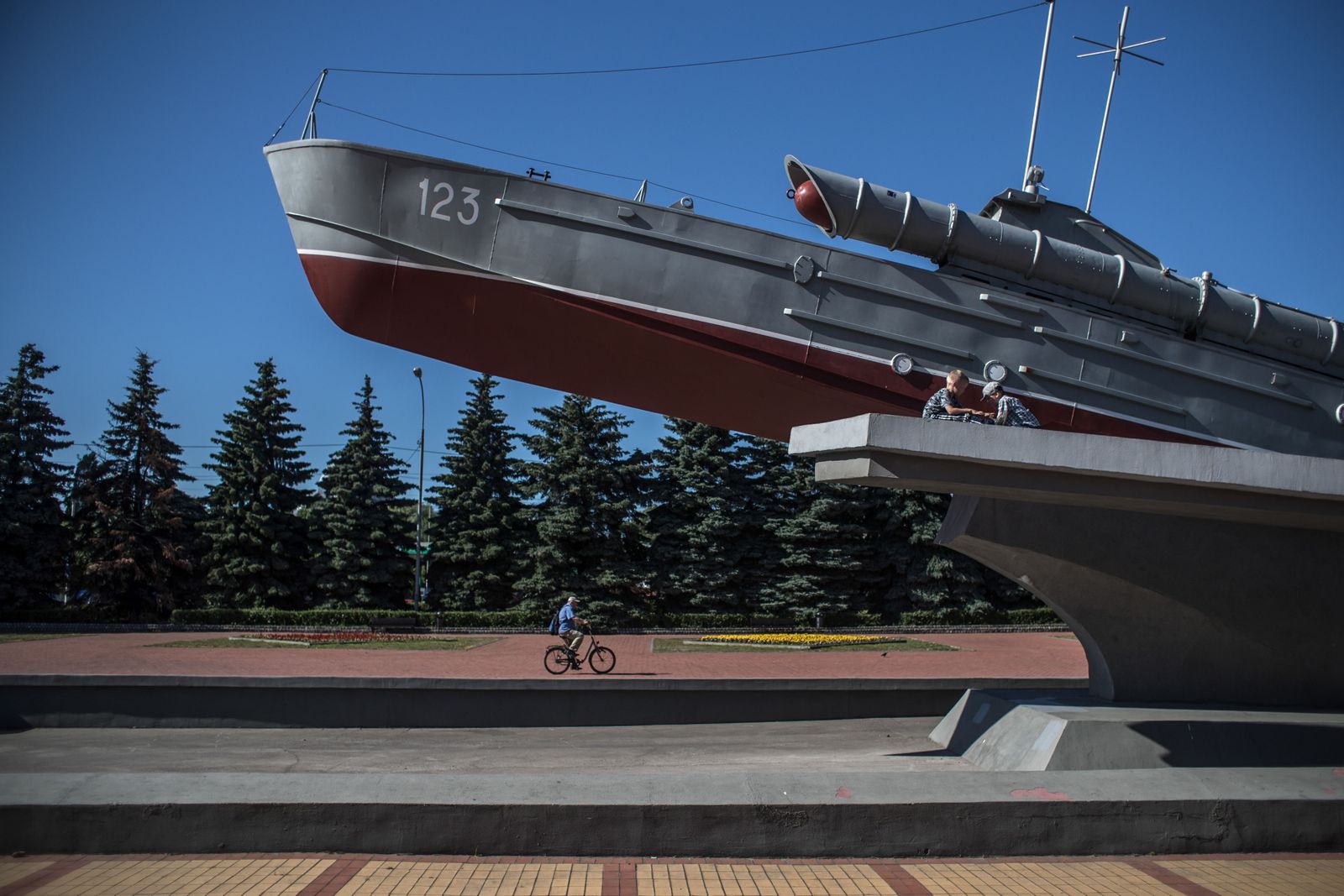 Un buque torpedero, uno de tantos vestigios de la Segunda Guerra Mundial en Kaliningrado.