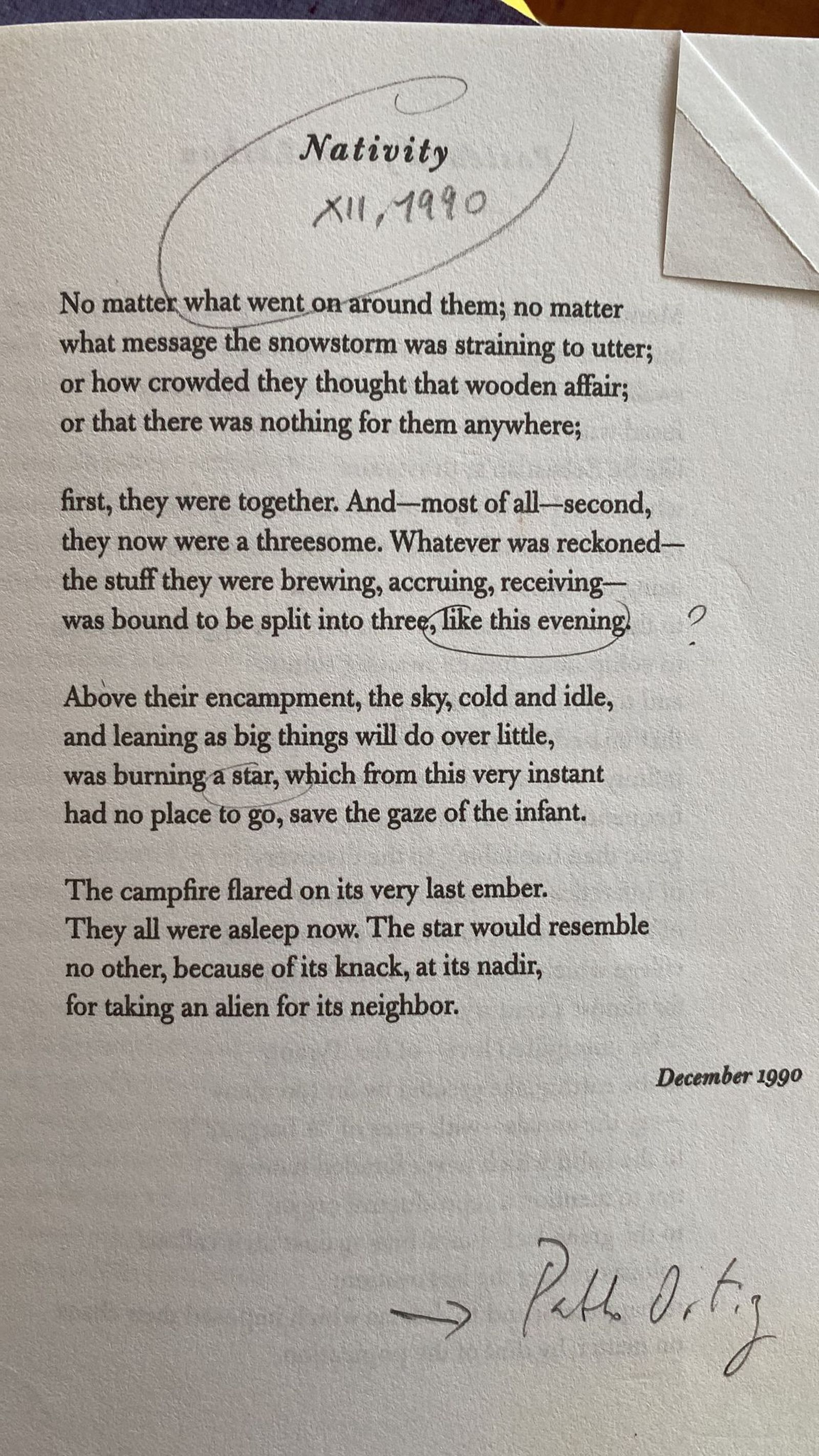 Nativity de Brodsky anotado por Agudín