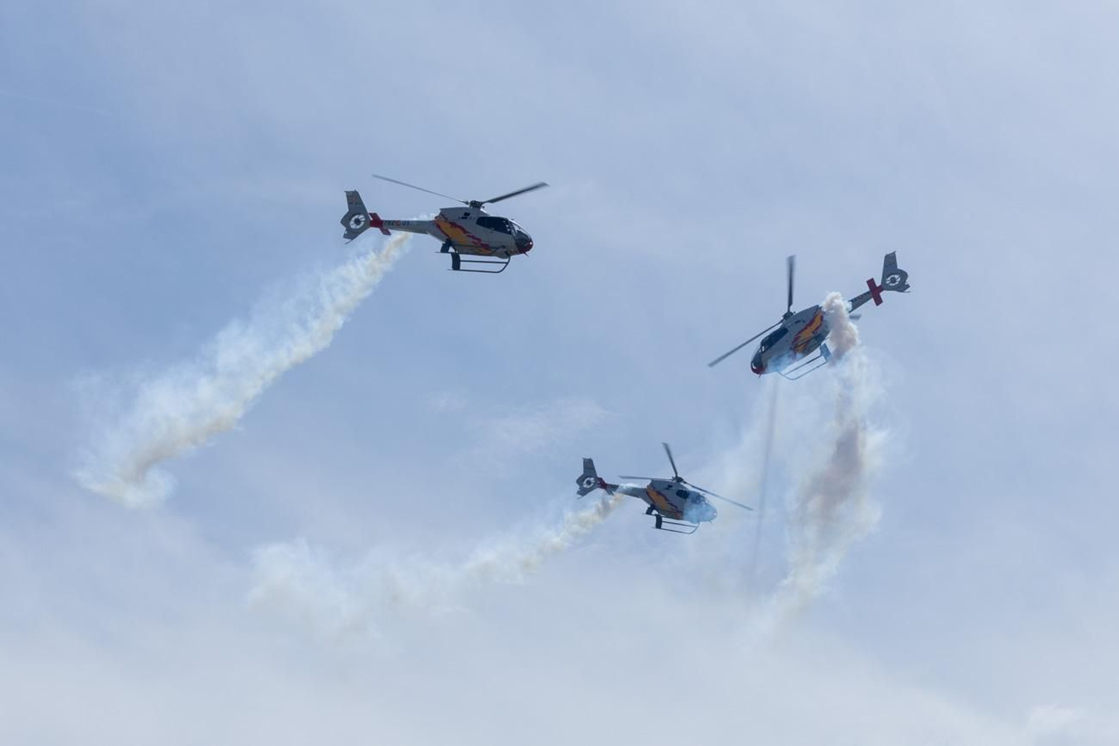 Exhibición de la Patrulla Aspa del Ejército del Aire y del Espacio con motivo del 1.200 aniversario de la capitalidad de Jaén