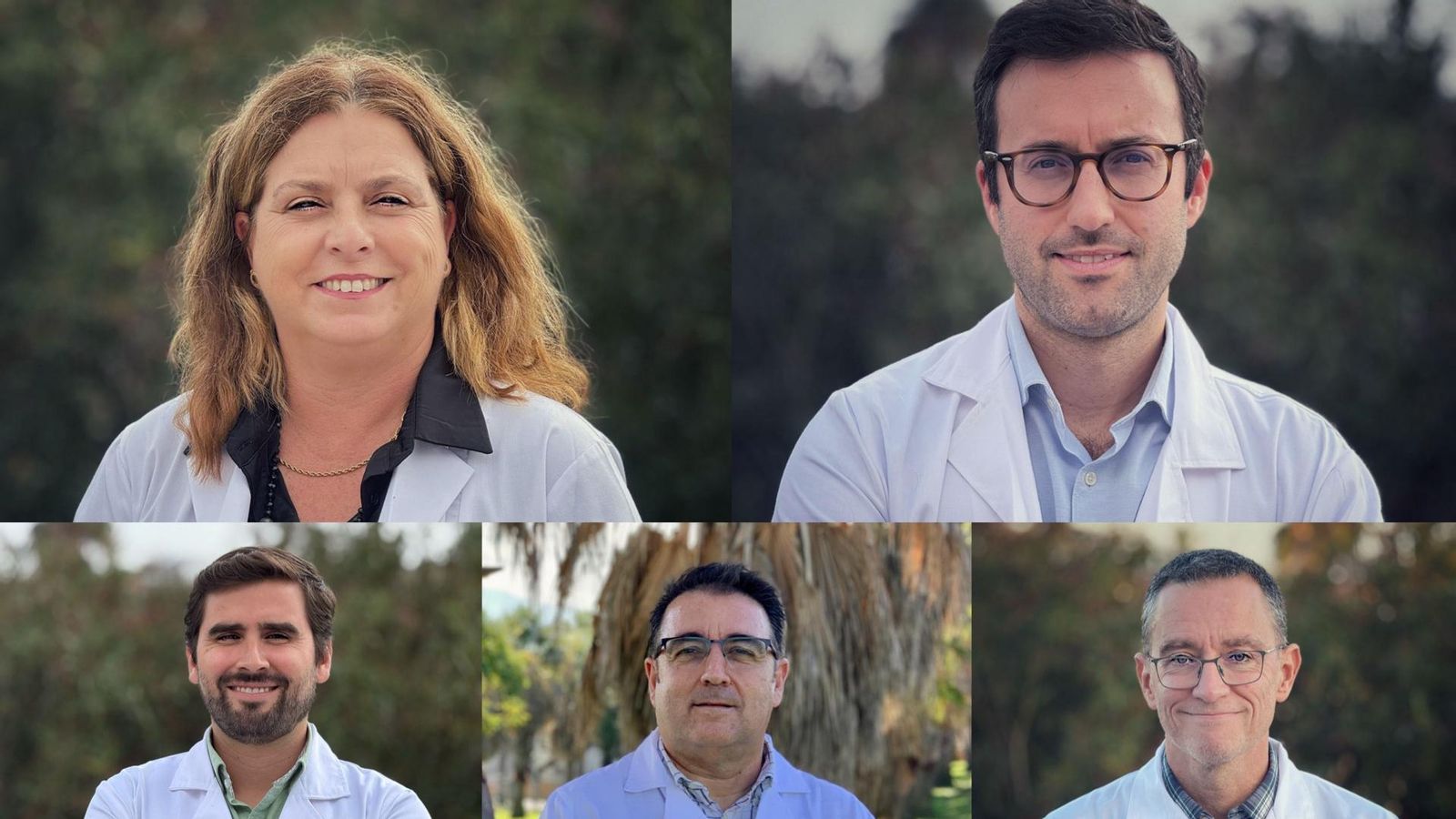 De izquierda a derecha Dra. Ana Belén Bezares, Dr. Álvaro Flores, Dr. Steffano Riso, Dr. José Manuel Rodríguez y Dr. Vicente Villarreal.