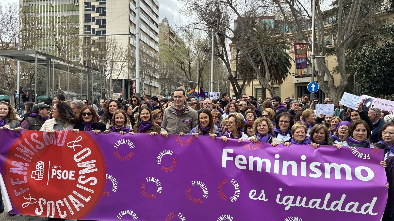 Manifestación del Día de la Mujer en Jaén.