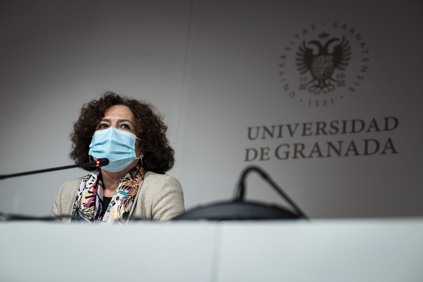 Pilar Aranda, hoy en la rueda de prensa.