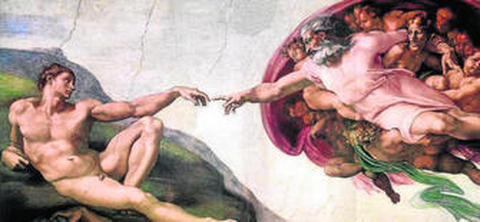 Detalle de 'La creación de Adán' del artista florentino.
