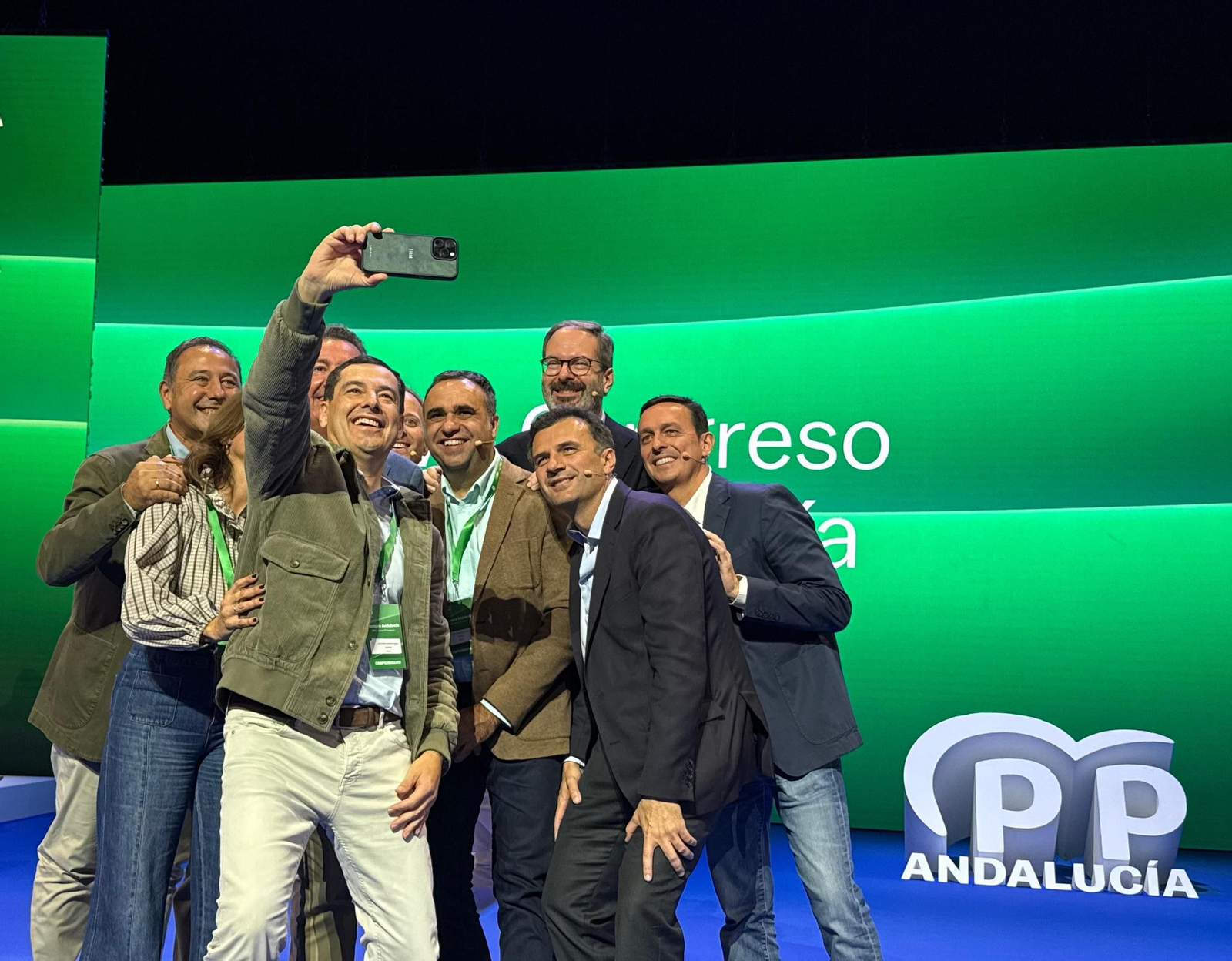 Los líderes provinciales de los populares con Juanma Moreno