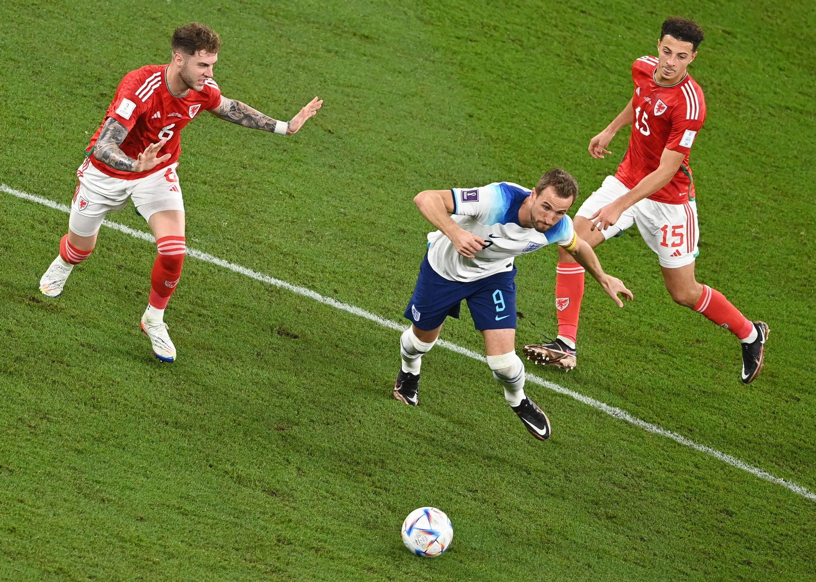 Las imágenes del Gales -Inglaterra del Mundial de Qatar