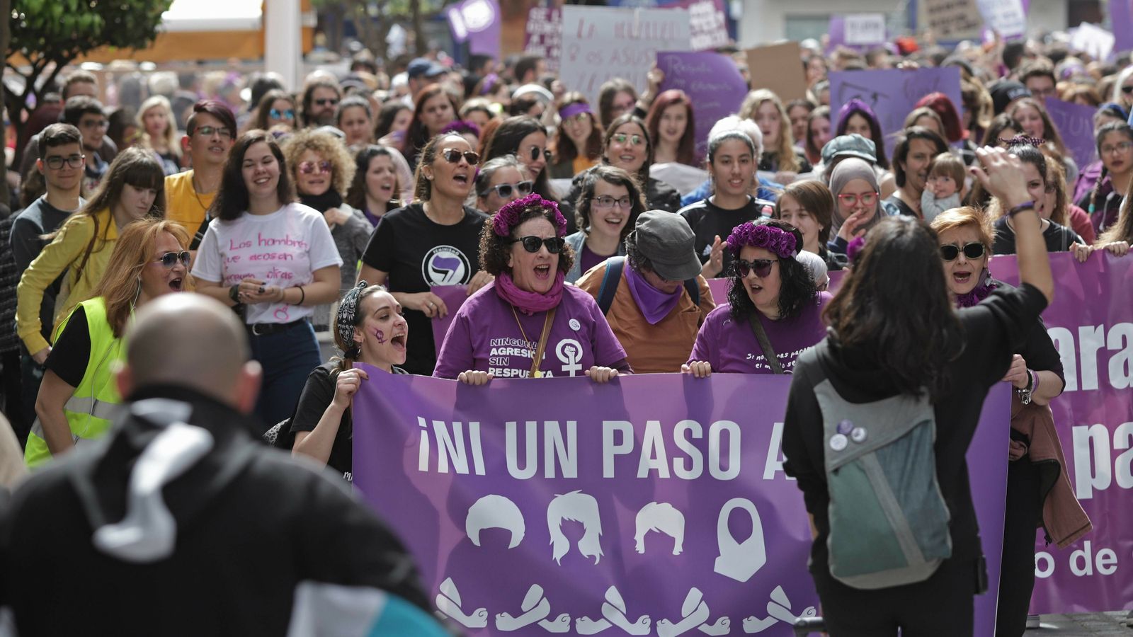 Imágenes de la manifestación  por el Día de la Mujer en Algeciras