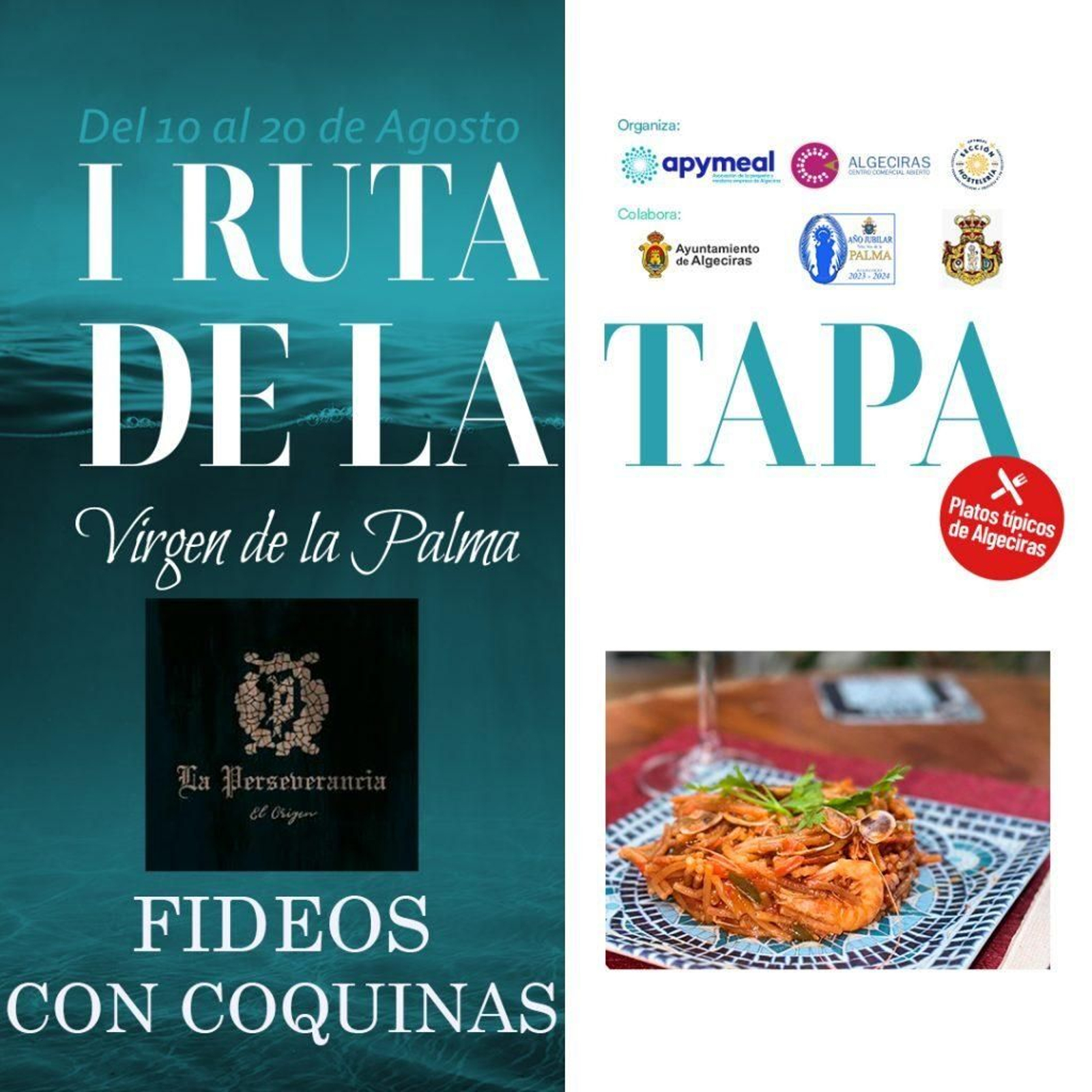 Fideos con coquinas. La Perseverancia.