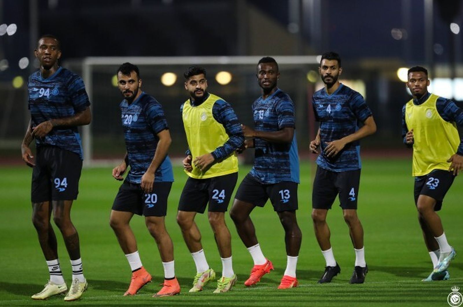 Varios jugadores del Al-Nassr saudita.