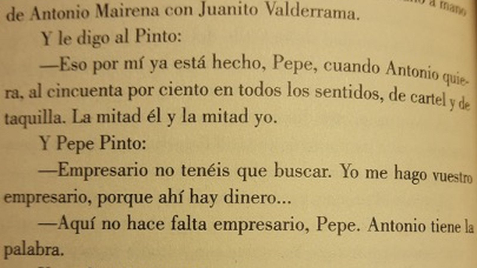 Del libro “Juanito Valderrama. Mi España querida”, de Antonio Burgos.