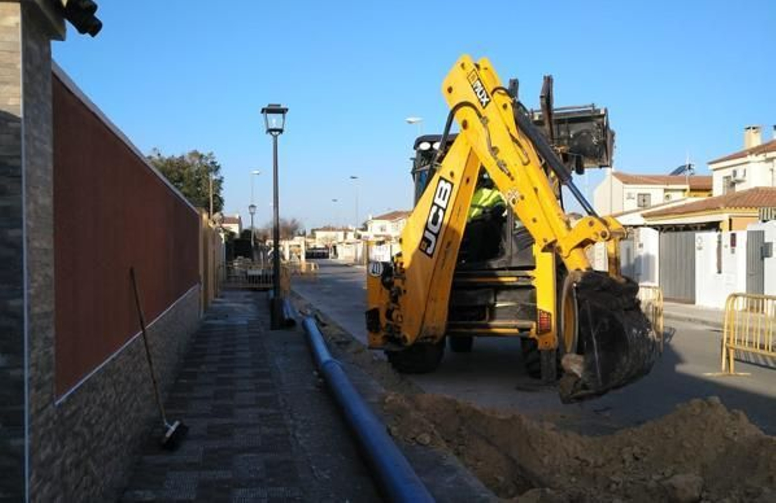 Una imagen de las obras en la calle Barbecho.