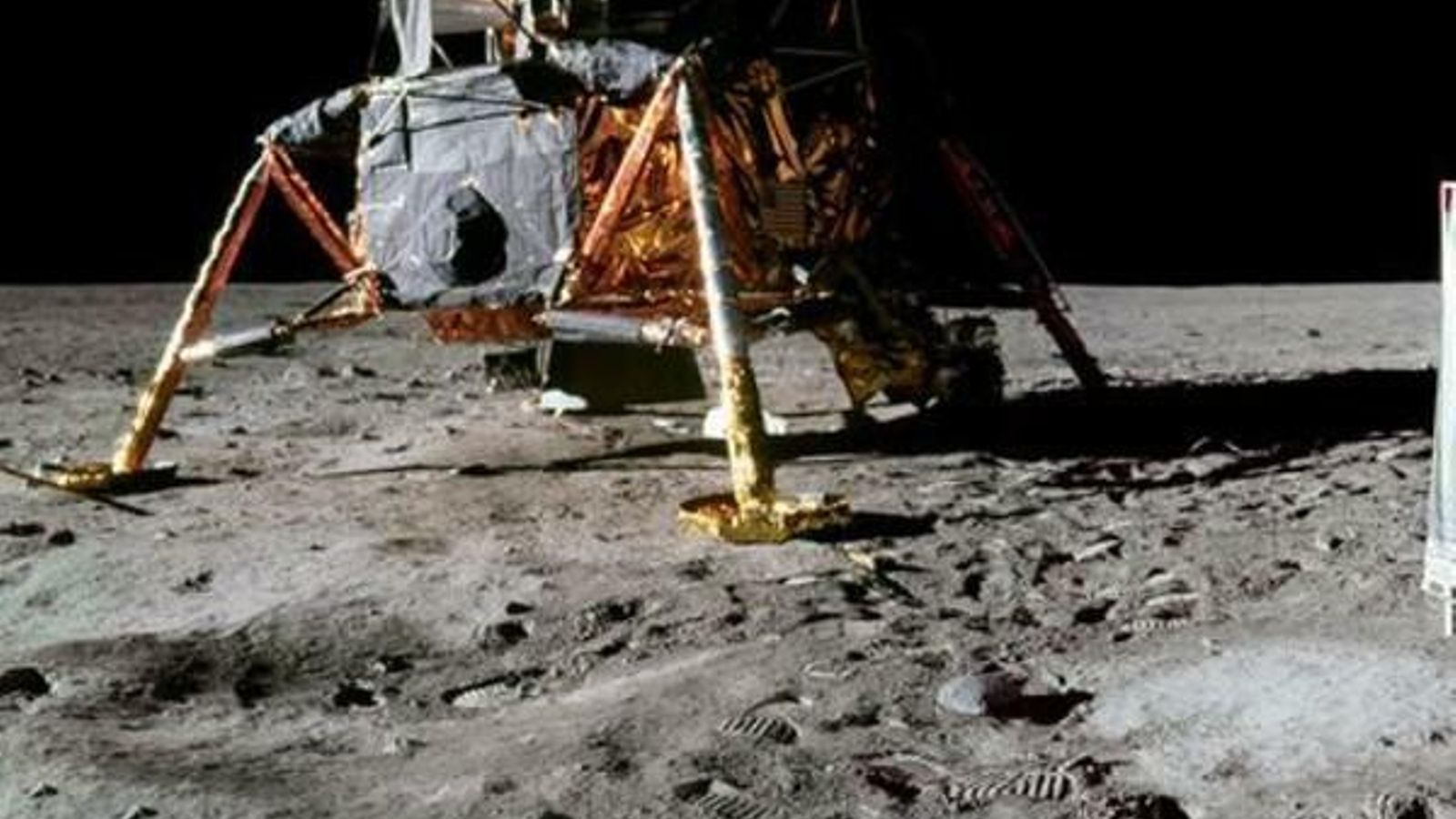 En la imagen, el módulo de aterrizaje lunar.