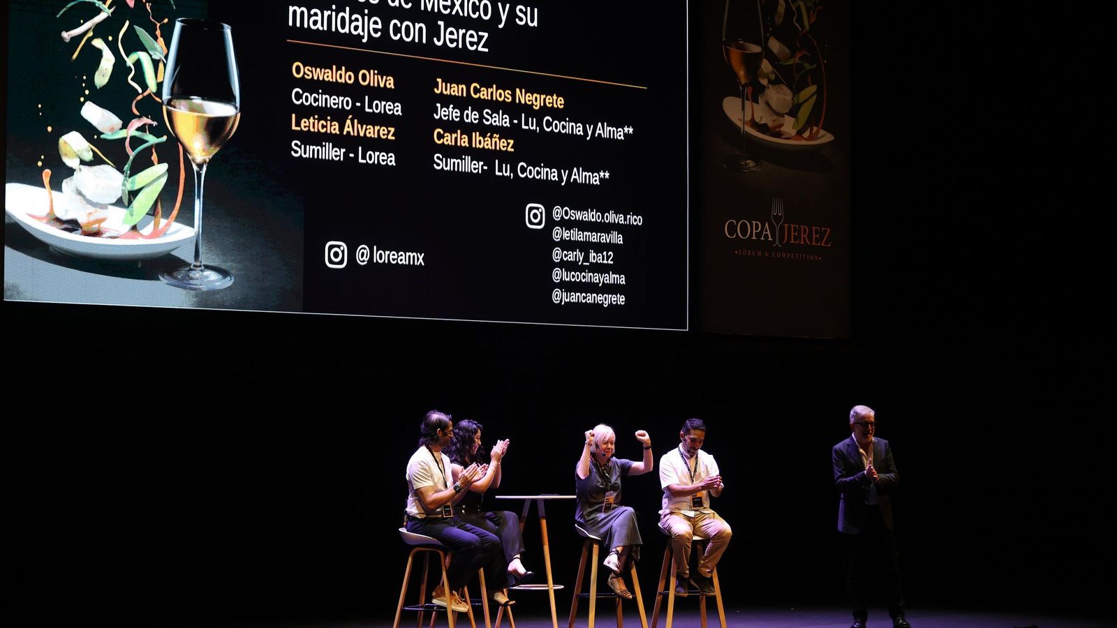 Un momento de la presentación de maridajes de cocina mexicana con vino de Jerez.