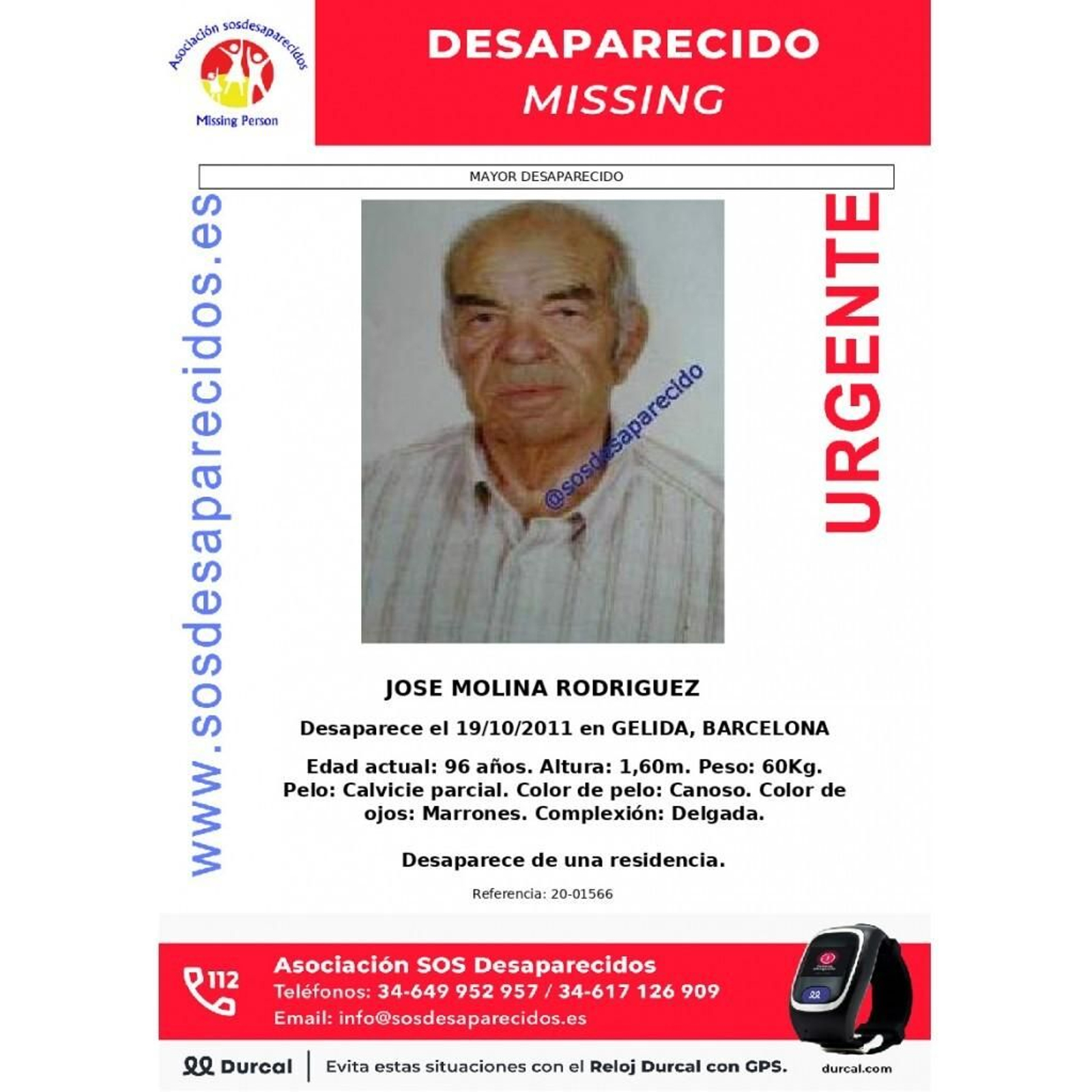 José Molina, desaparecido en 2011 en Gélida (Barcelona)