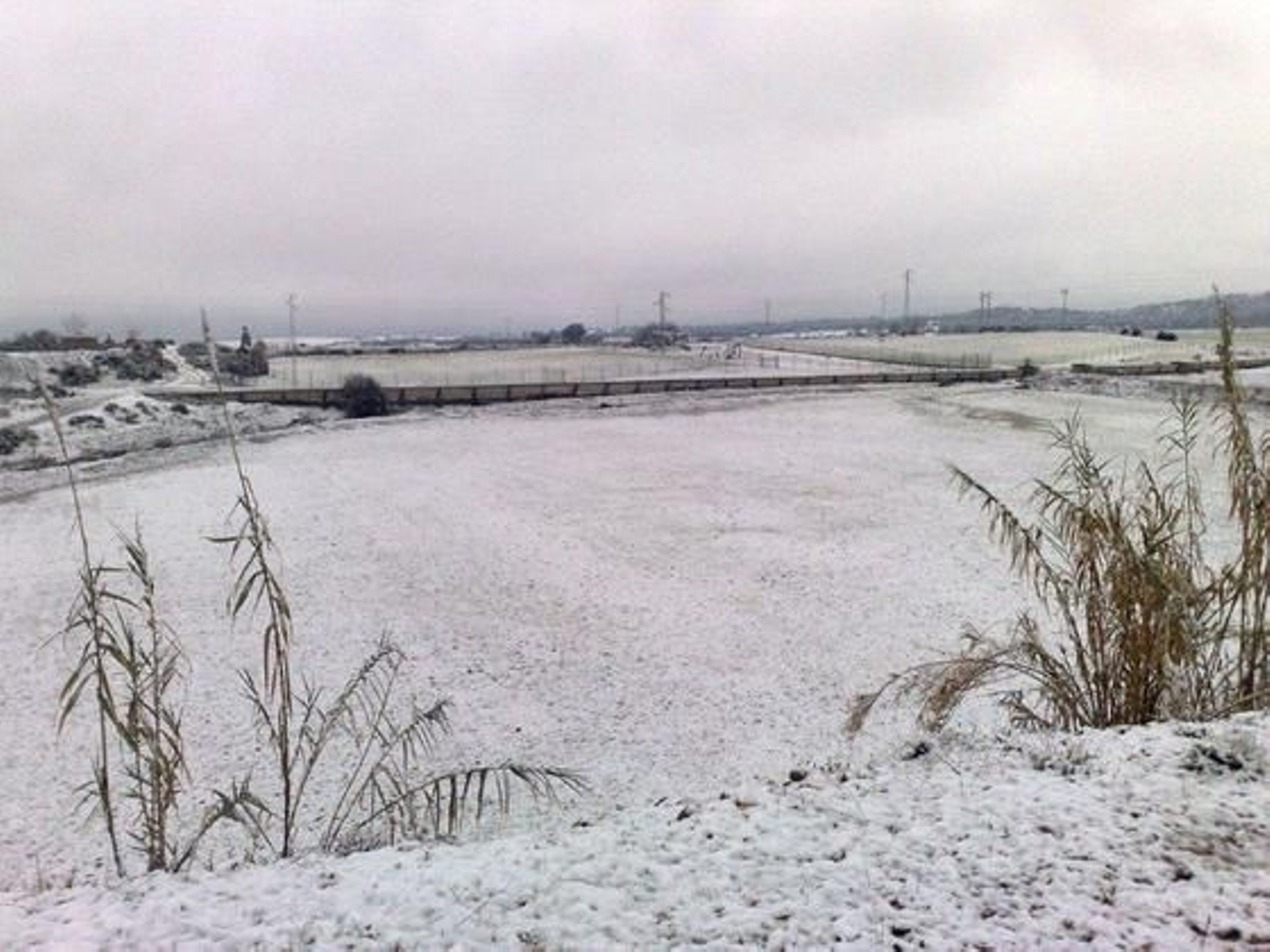 Nieve en Lora del Rio./ Luis Valverde Parrondo