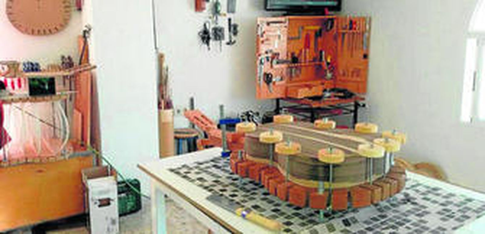 El taller de Miguel Sánchez Guerra.