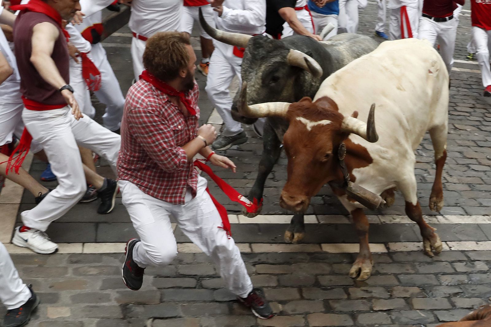 Las imágenes del último encierro de los sanfermines