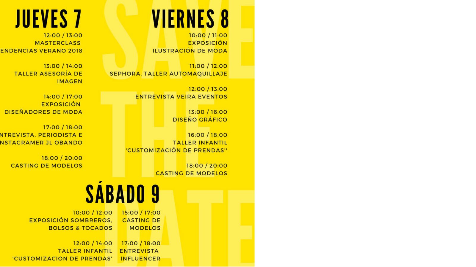 Programación Espacio Sevilla de Moda