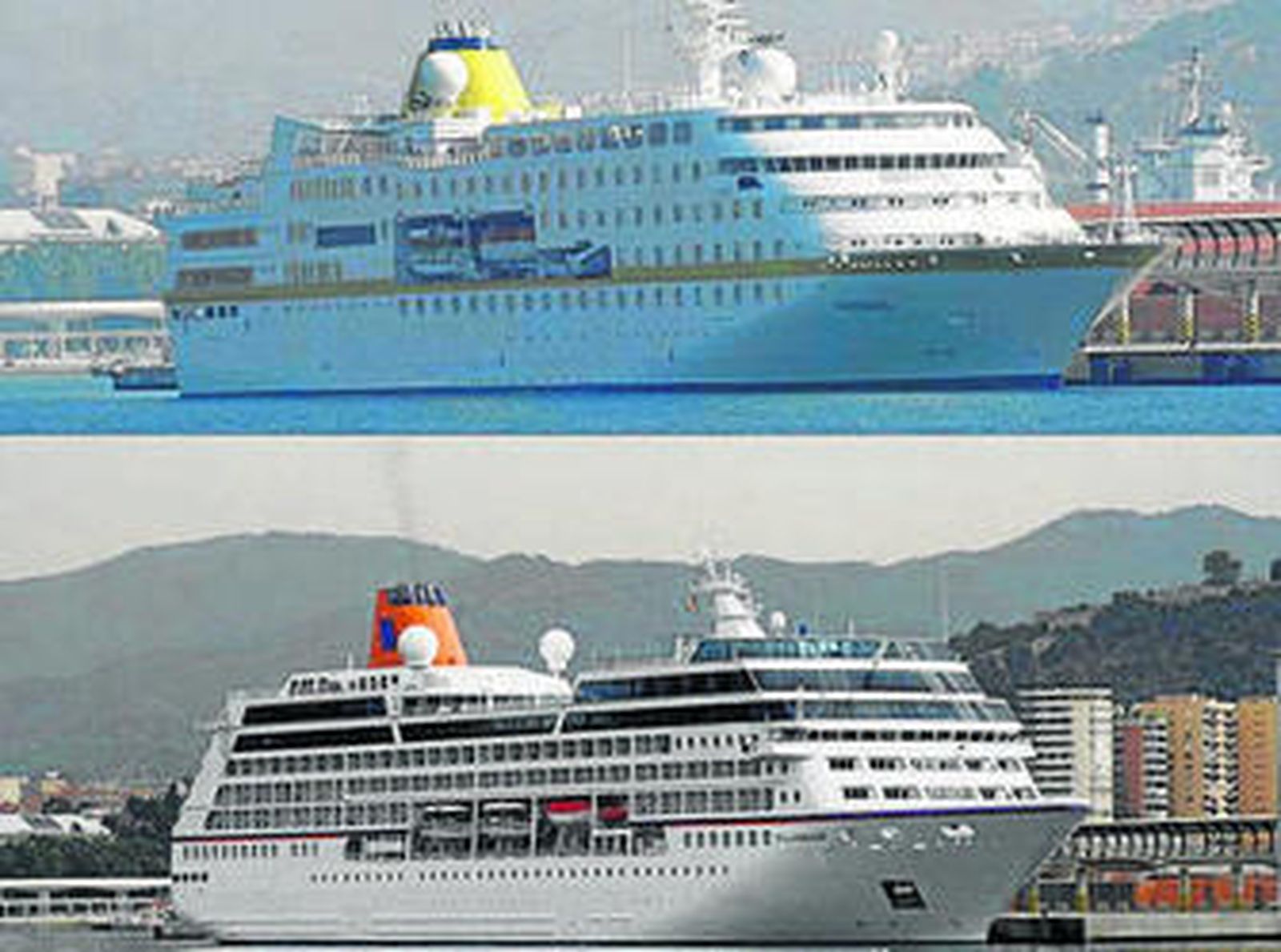 El 'Hamburg' (arriba) y el 'Columbus 2' (abajo).