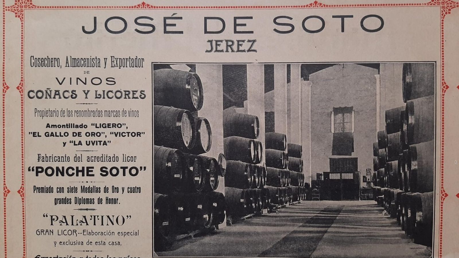 Anuncio de Bodegas Soto.