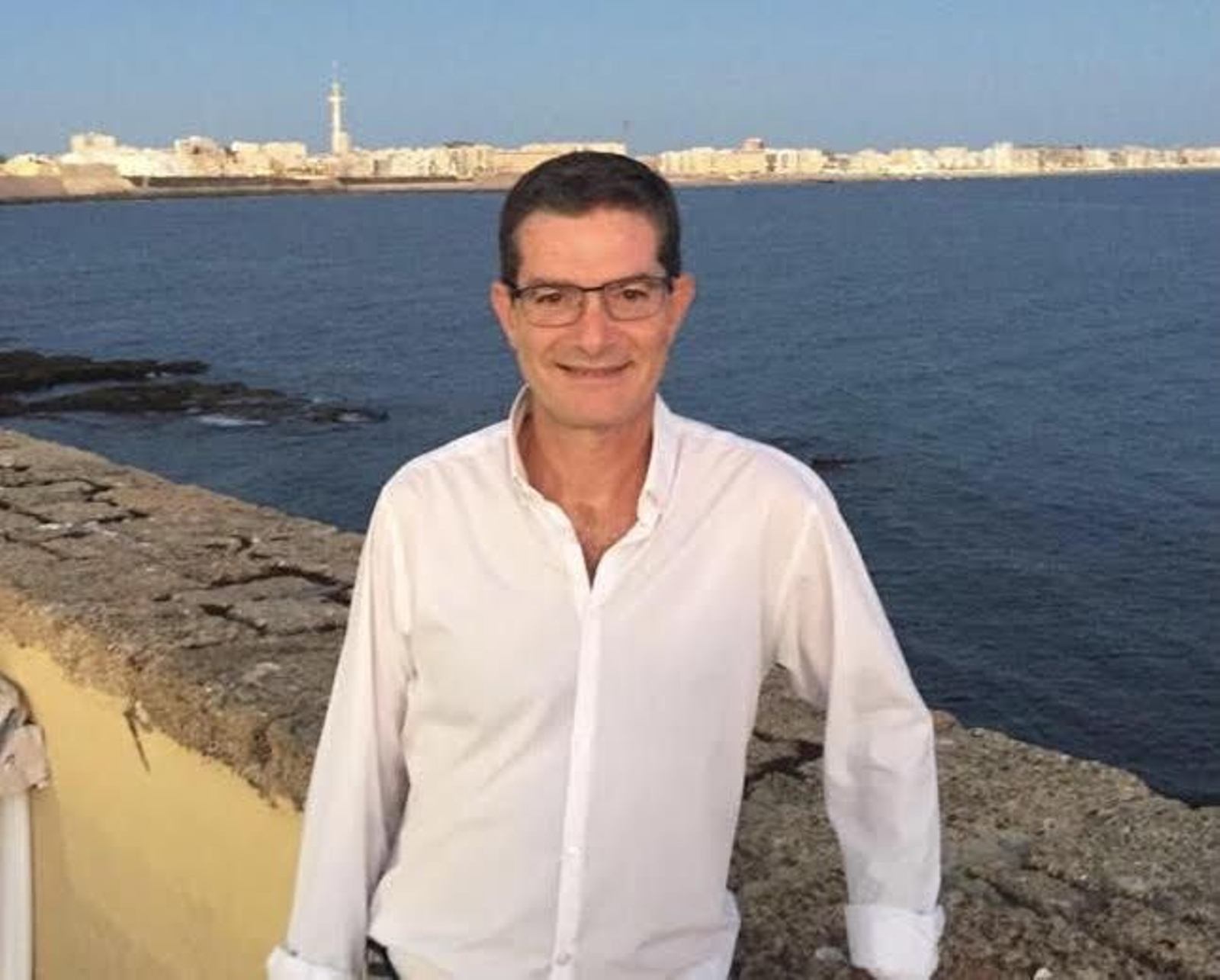 El gaditano Jesús López Ramírez en una imagen tomada desde el Campo del Sur.