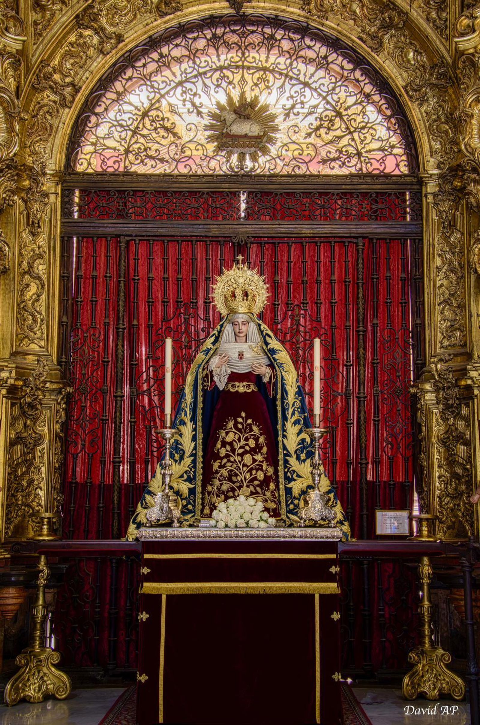 La Virgen de la Merced en su nueva ubicación provisional