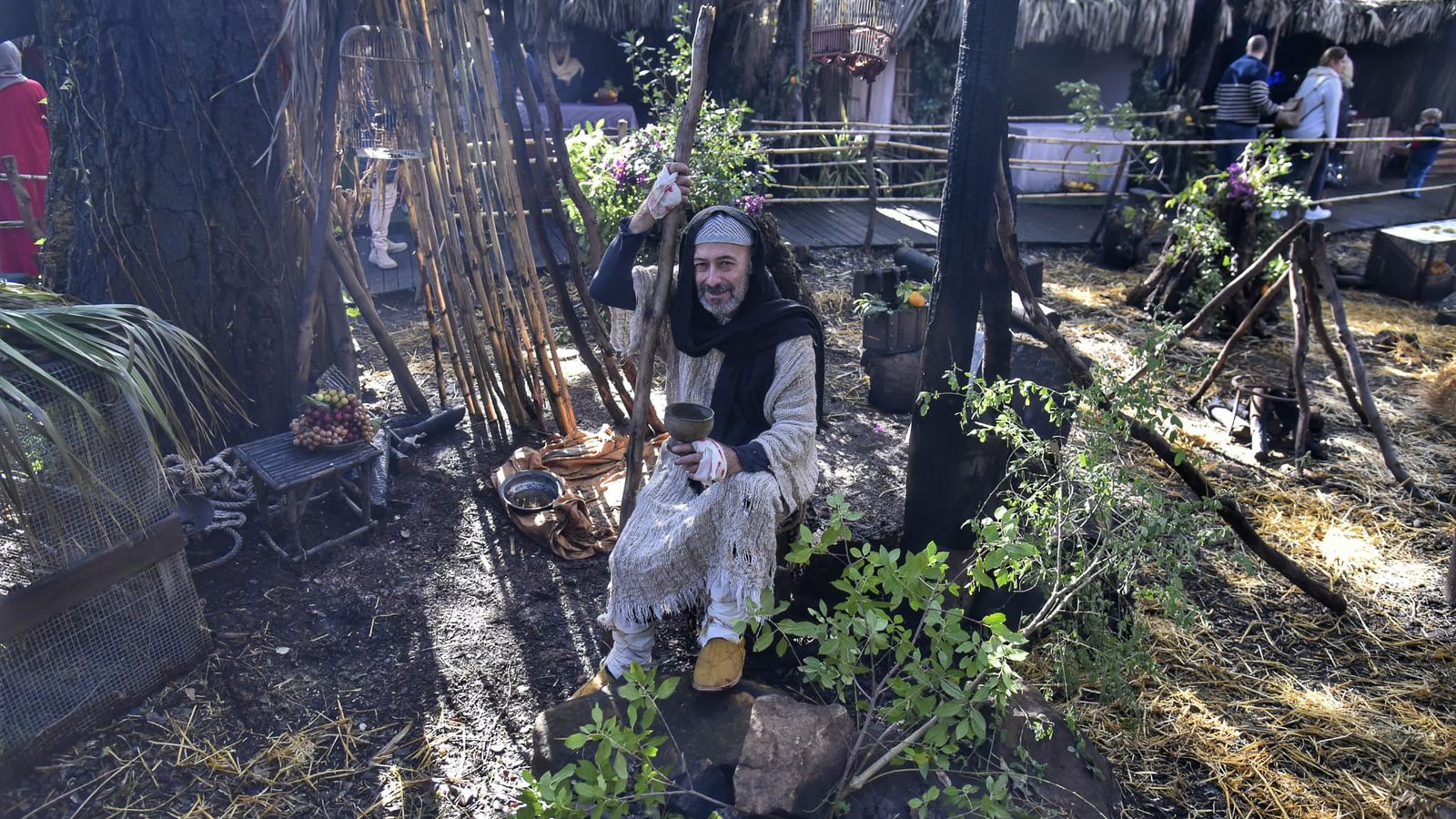 El Belén viviente de Pelayo tras el incendio