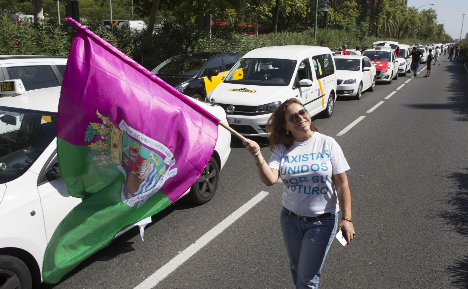 La huelga del taxi en Sevilla