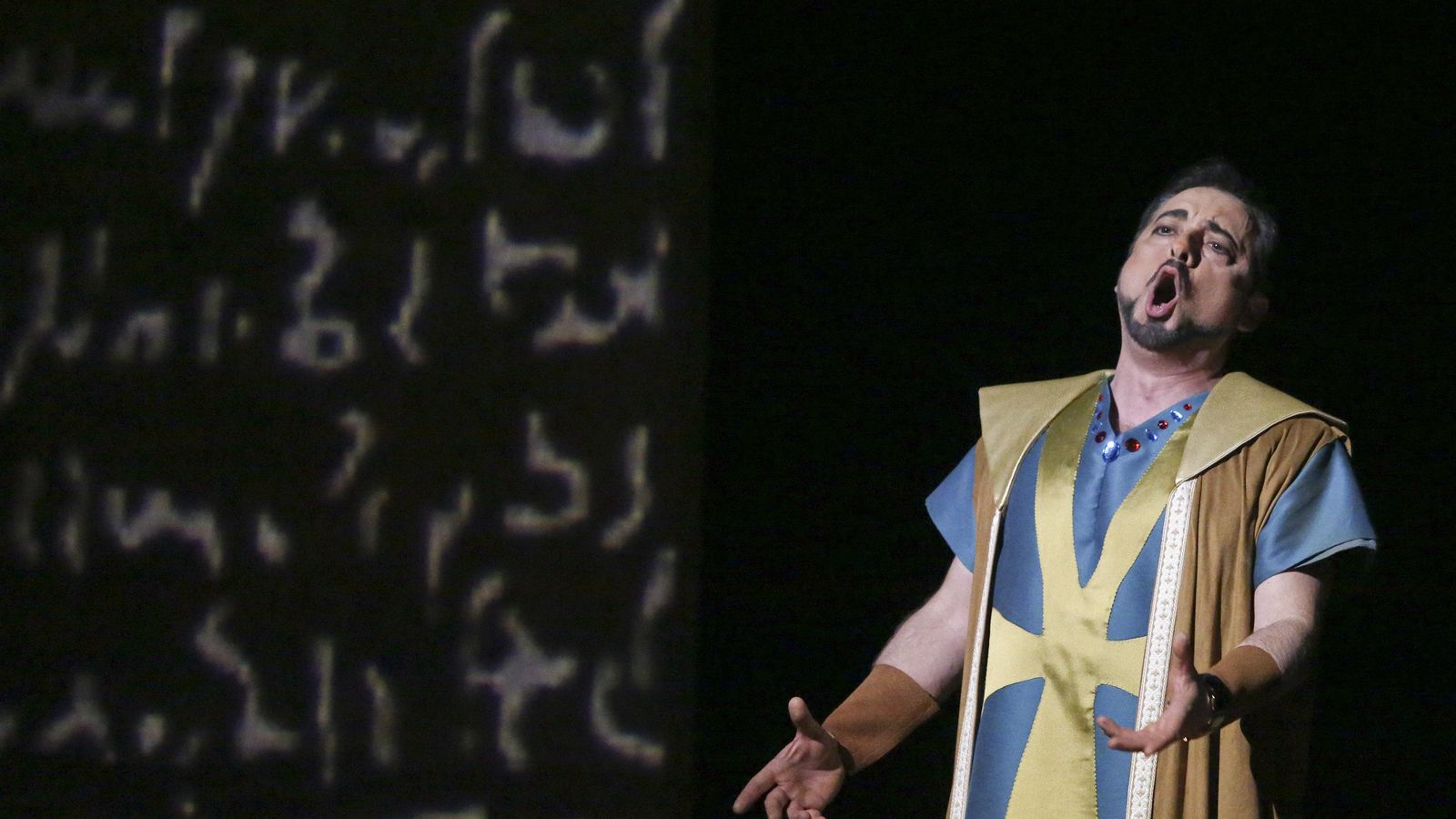 El tenor Alejandro Roy, como Radamés.