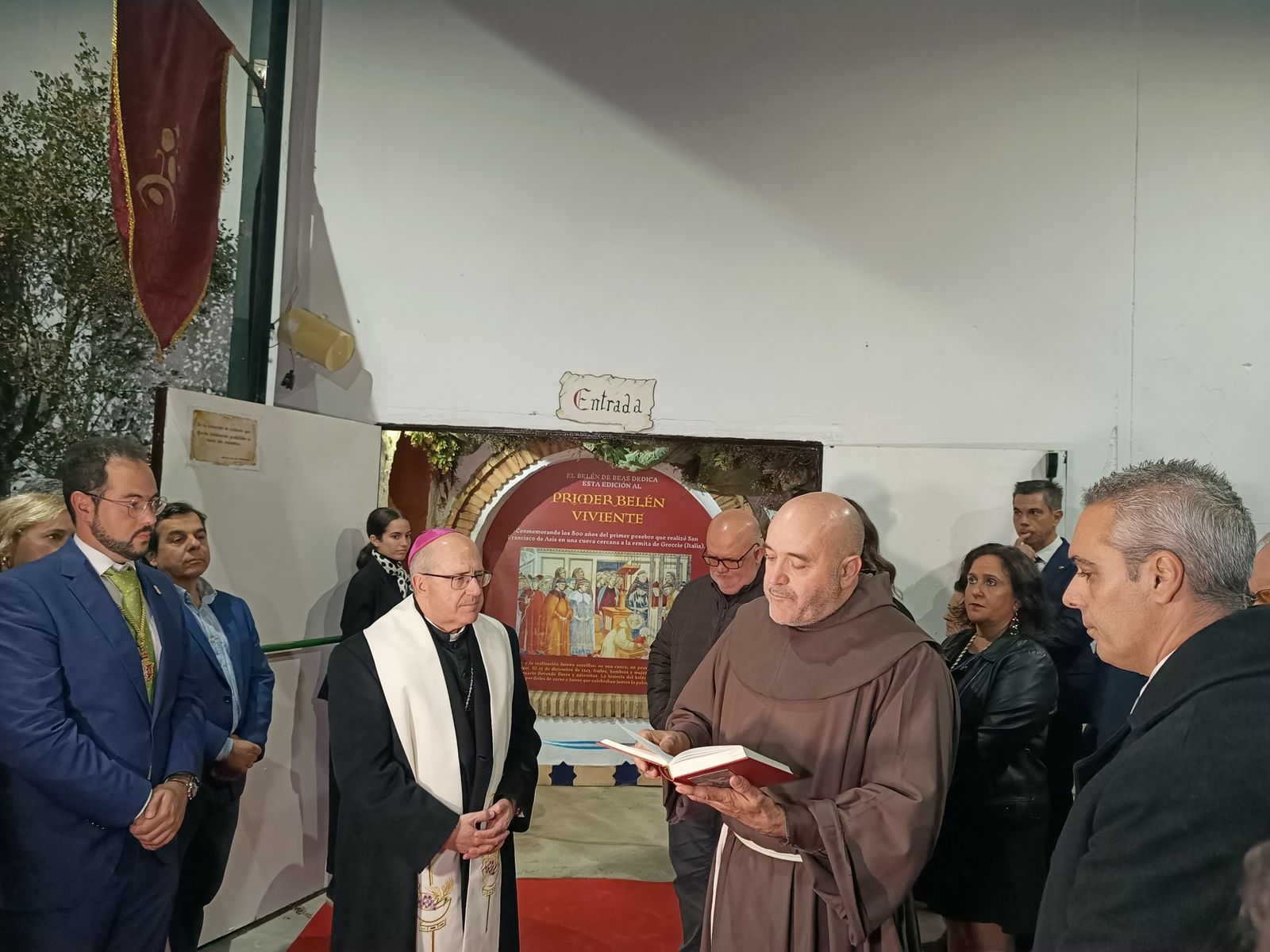 Los franciscanos de Santa María de La Rábida inauguran el Belén Viviente de Beas