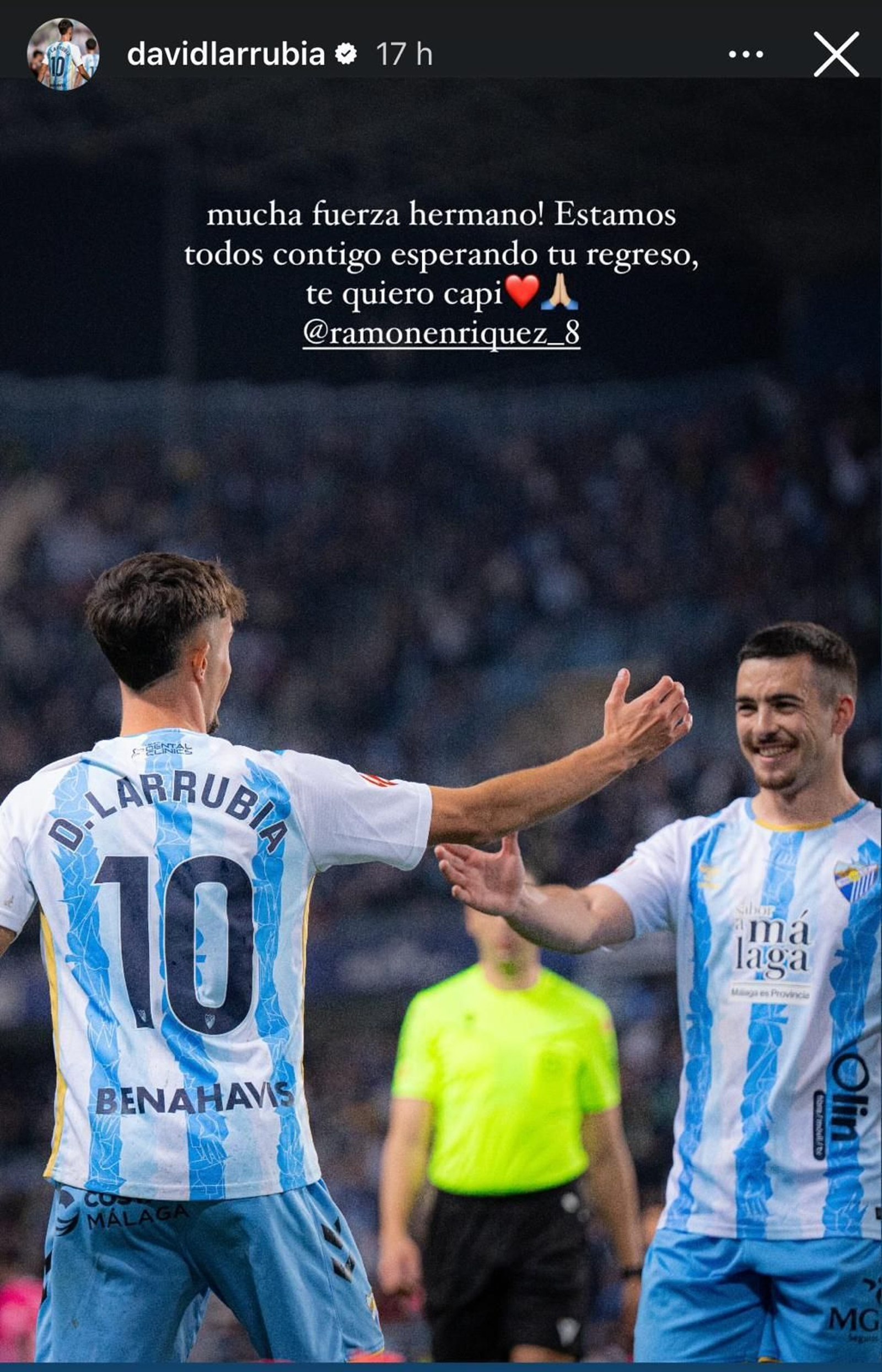 El fútbol se vuelca con Ramón Enríquez: "Estamos todos contigo"