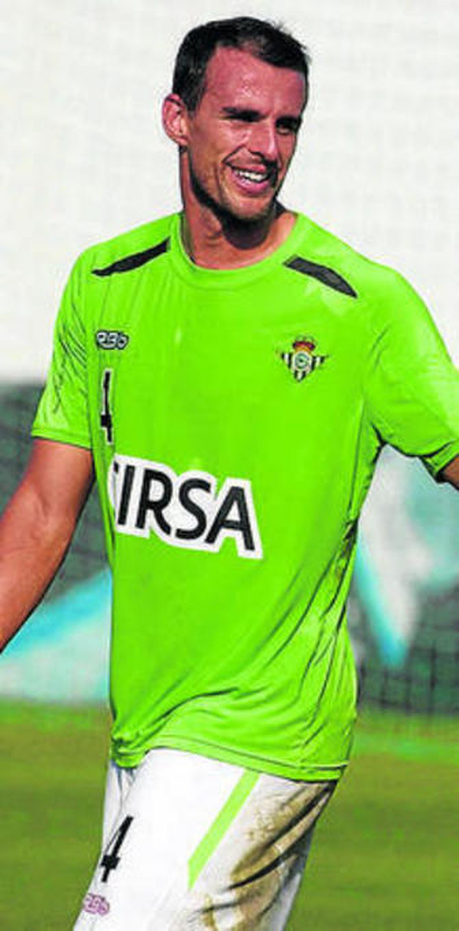 Amaya, durante un entrenamiento con el Betis