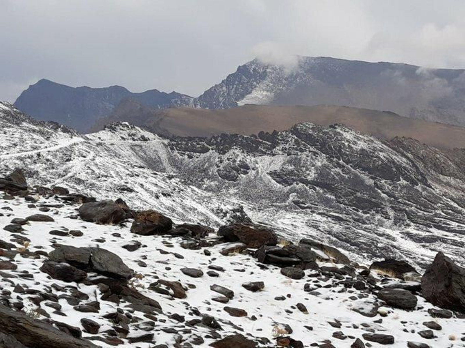 Imágenes de la primeras nieves en Sierra Nevada
