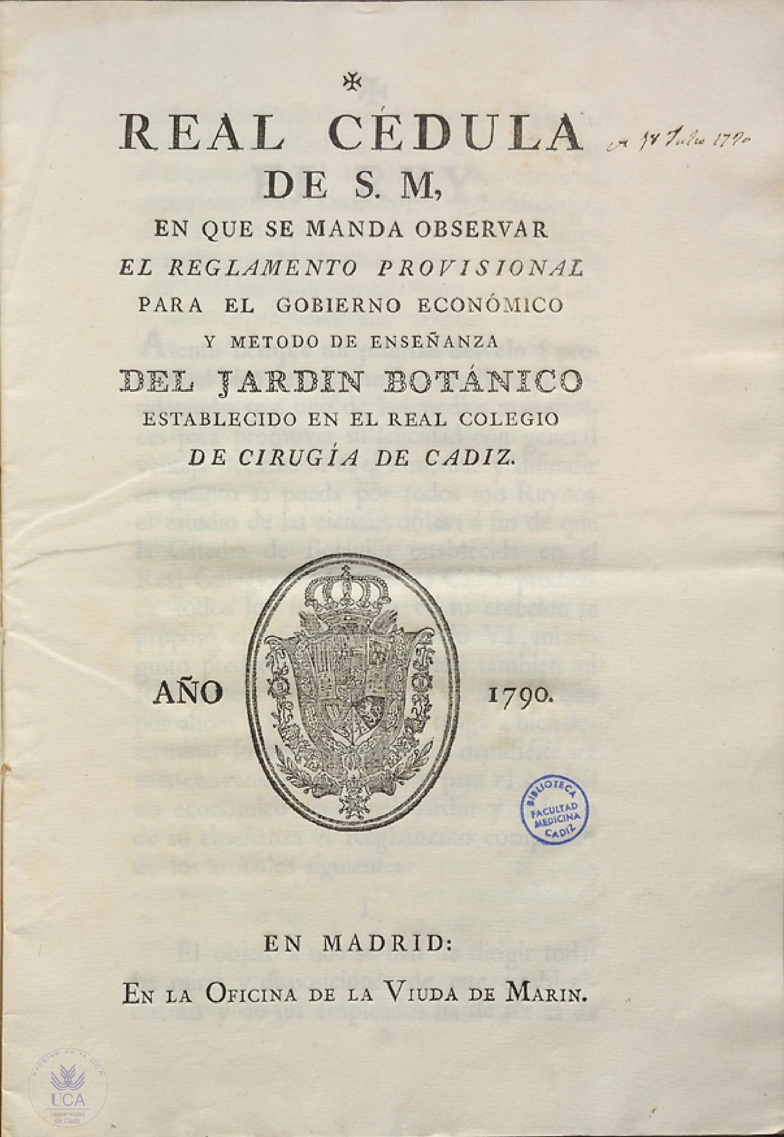 Imagen completa de la portada del libro de matrículas.