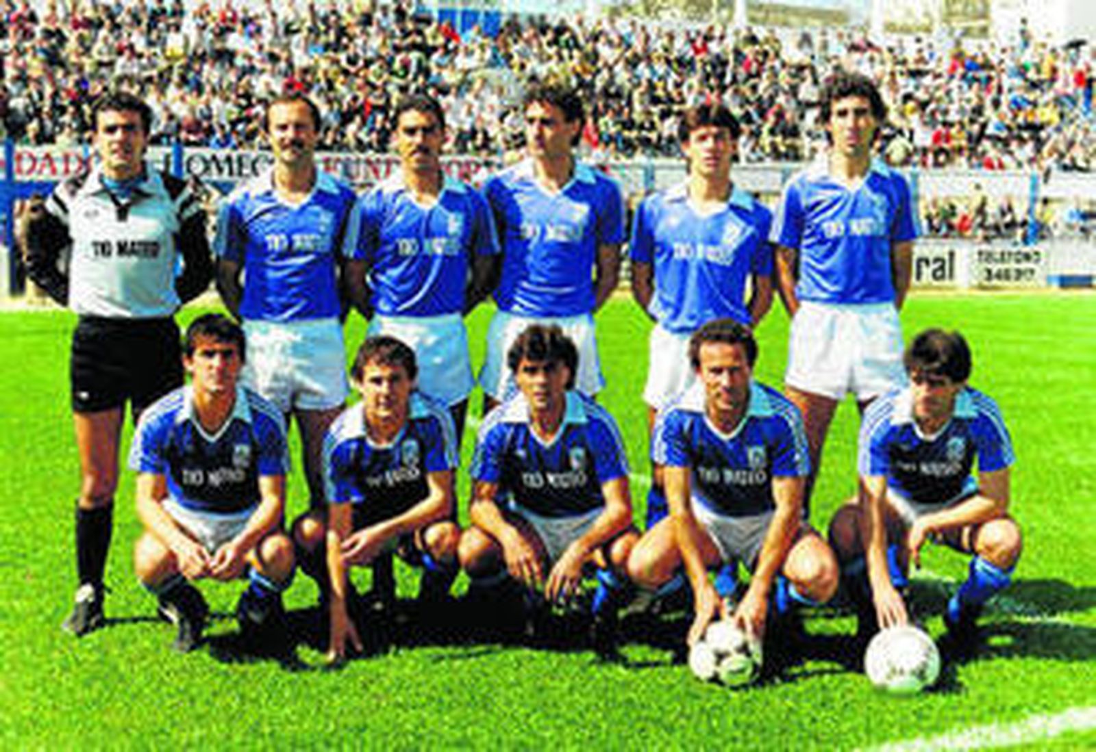 Un jovencísimo Juanito Moreno (el segundo de pie por la derecha) dio al Xerez el triunfo ante el Alcoyano en la temporada 85-86.