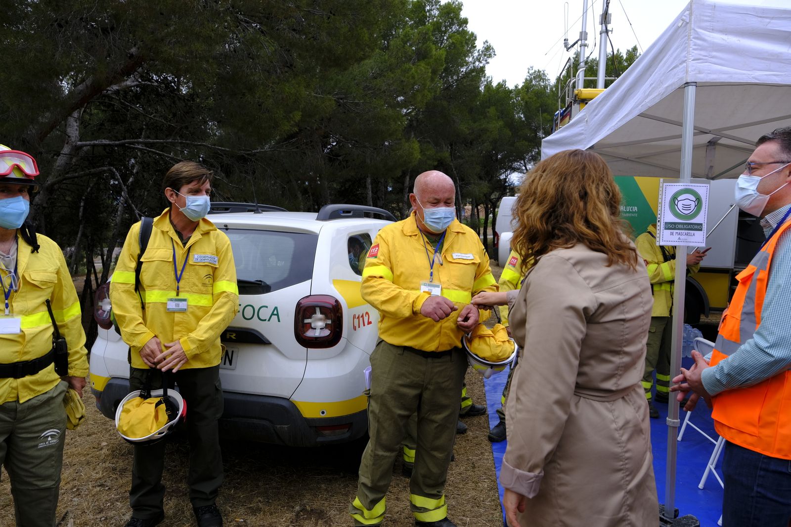 Fotogalería simulacro incendio forestal. Parque periurbano de Castala. Berja (Almería)