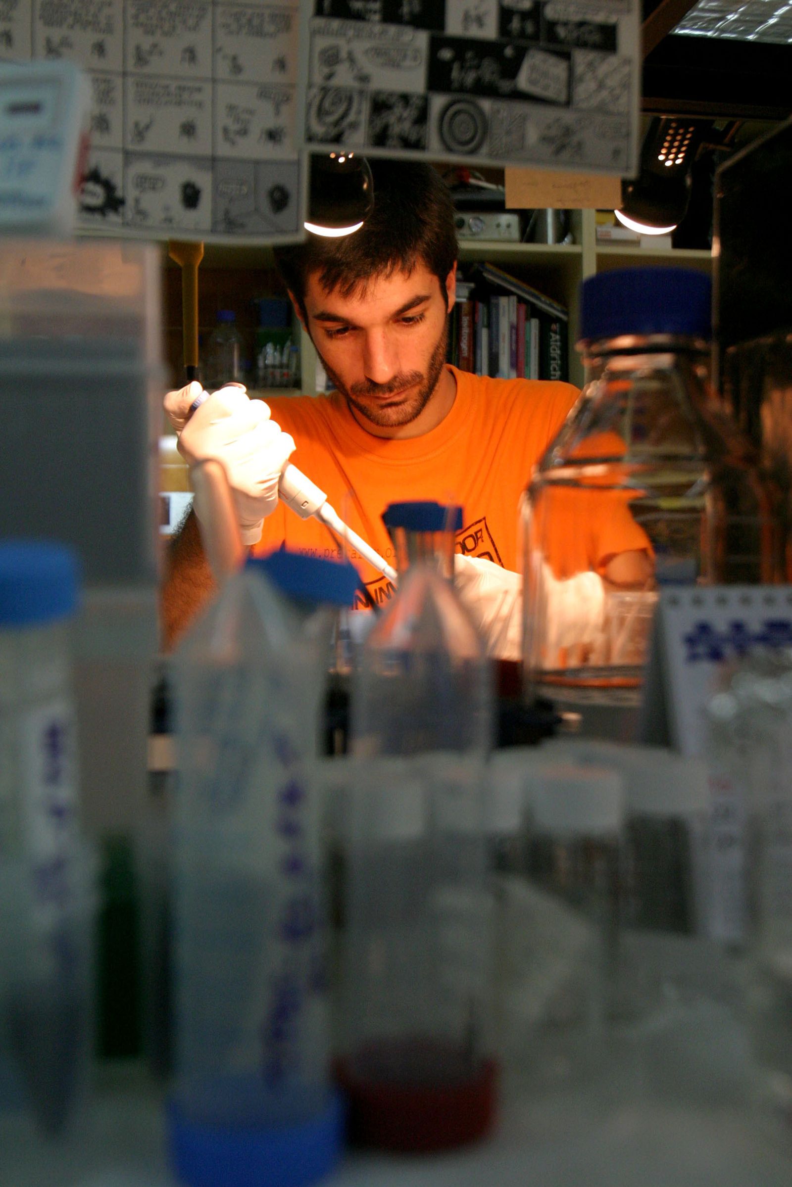 Un investigador en la UMA.