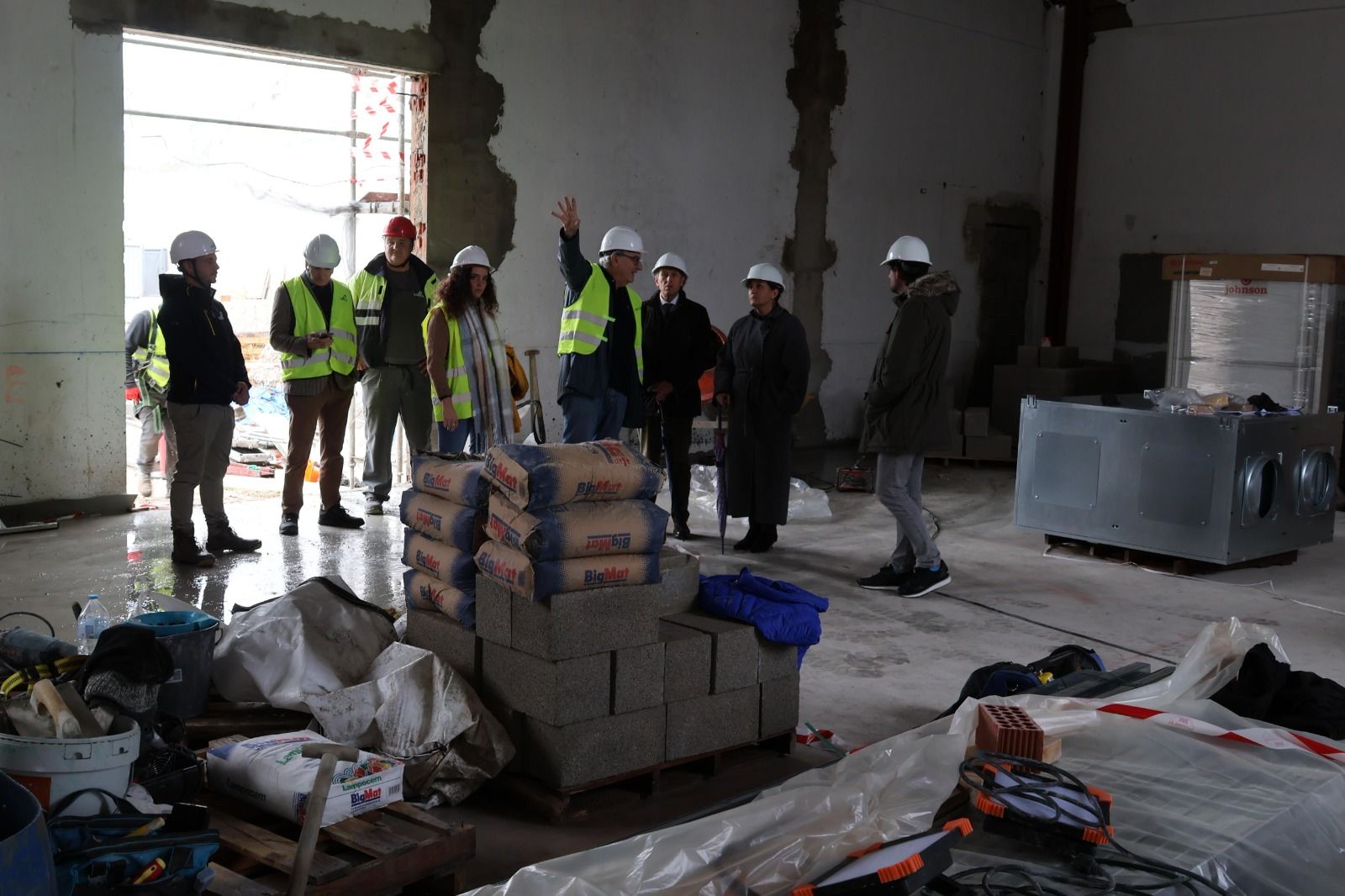 Una imagen de la visita a estas obras.