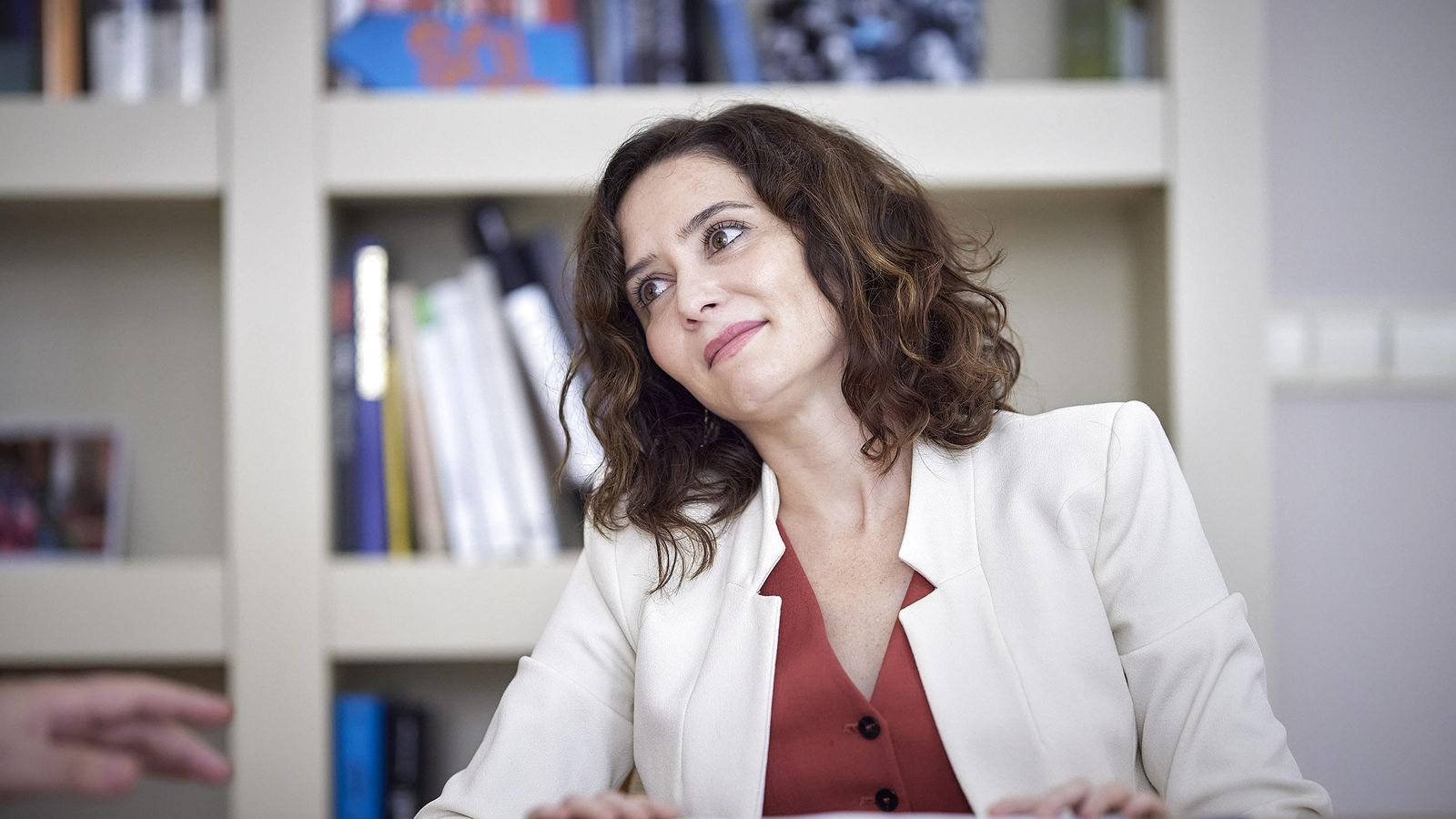 Isabel Díaz Ayuso, durante la entrevista.