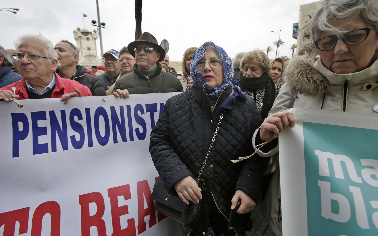 Las imágenes de la manifestación por las pensiones dignas en Cádiz