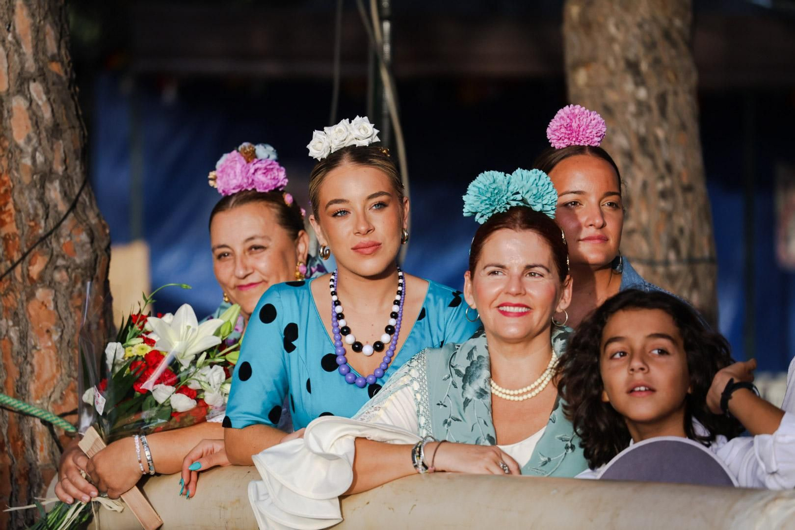 Imágenes de la procesión de Nuestra Señora de los Milagros, patrona de Palos de la Frontera, en la romería en el pinar de La Rábida