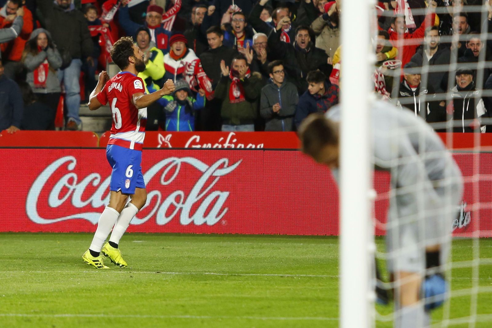 Germán festeja el gol de la igualada