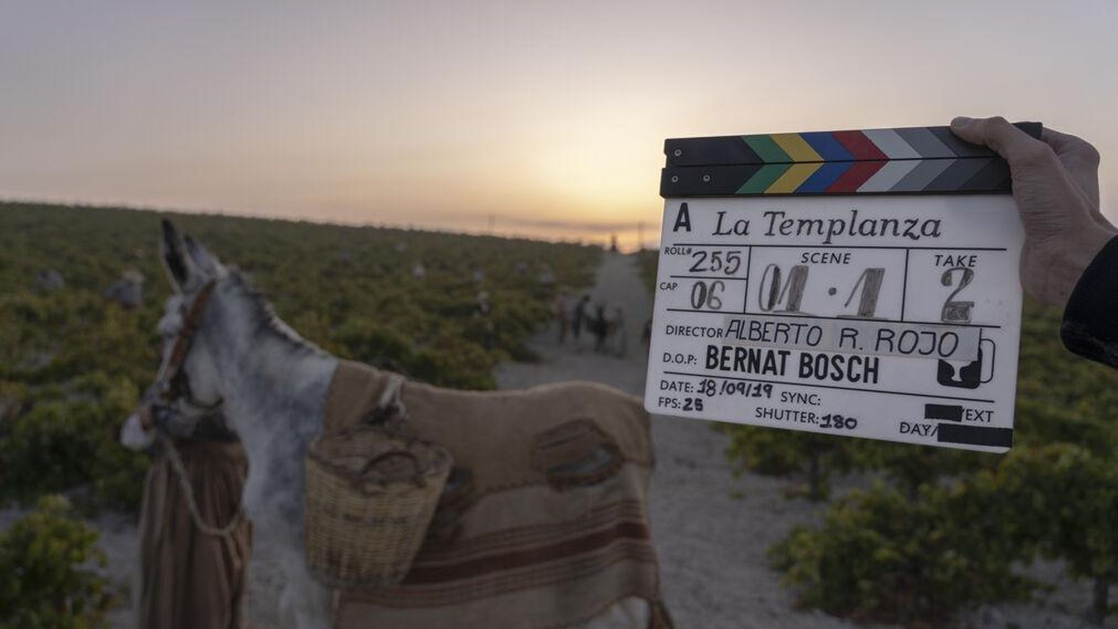 Una imagen del rodaje de la serie 'La templanza' en Jerez.