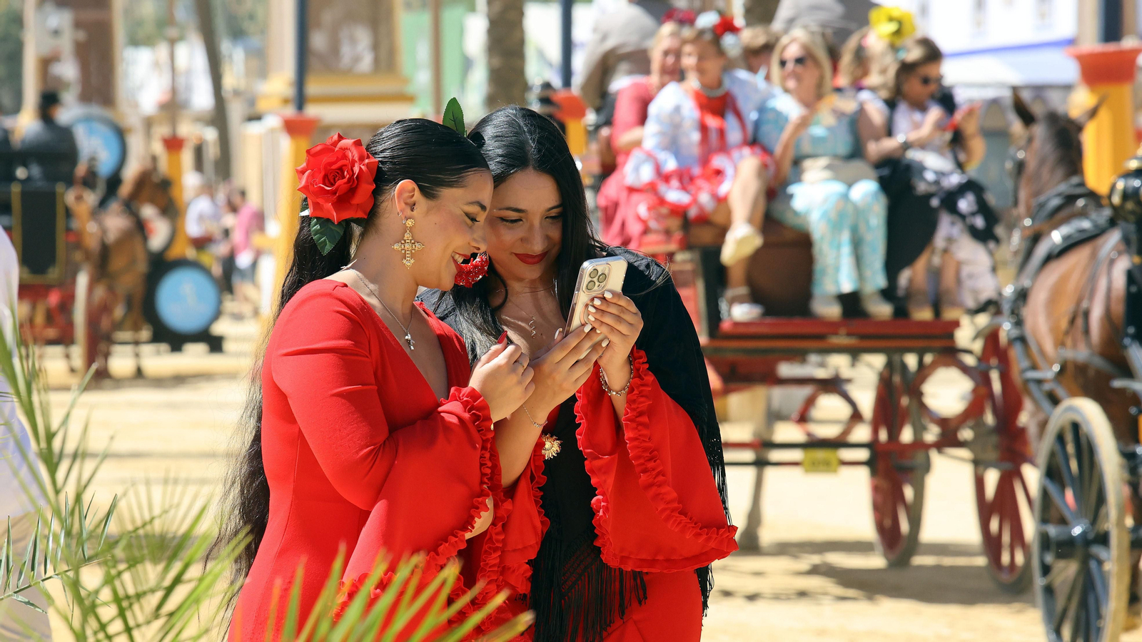 Imágenes del ambiente el miércoles en la Feria de Jerez 2024