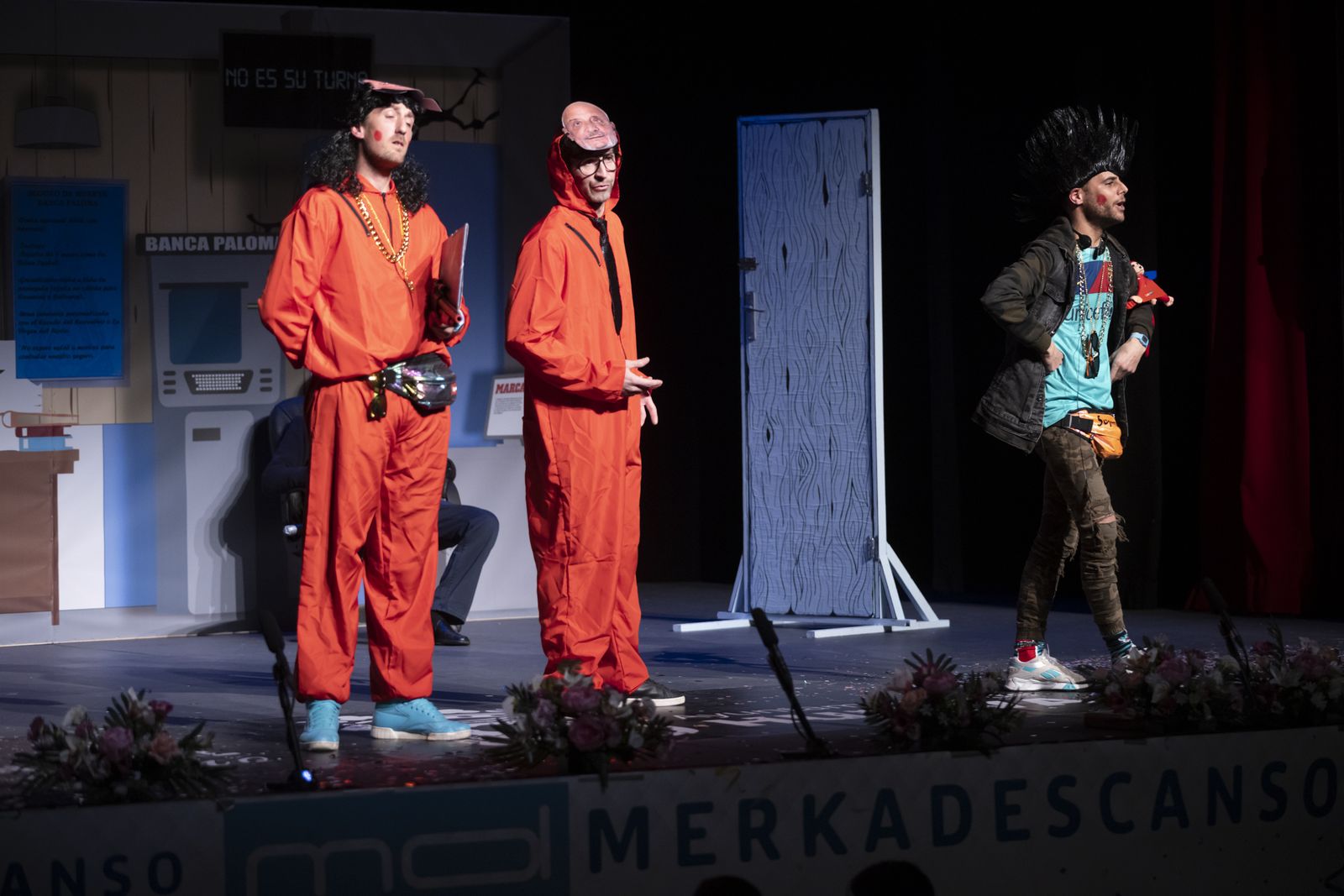 Imágenes de la actuación del cuarteto de Huelva "El plan Bellavista" en el Carnaval Colombino