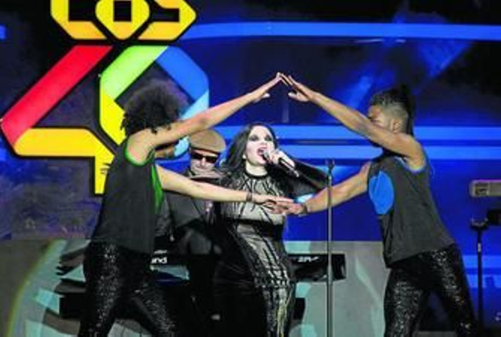 Alaska, durante uno de los conciertos de Fangoria.