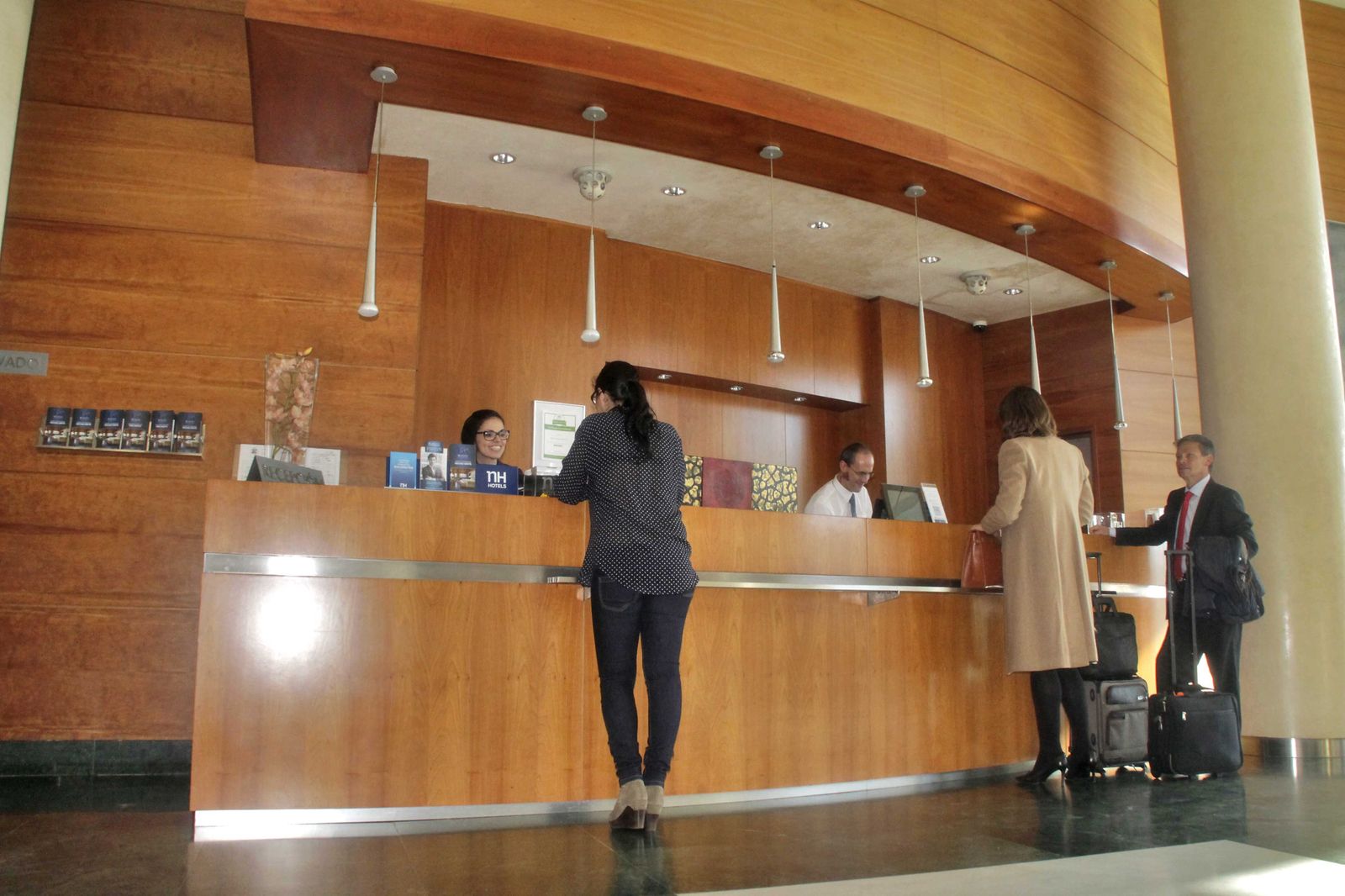 Recepción de un hotel.