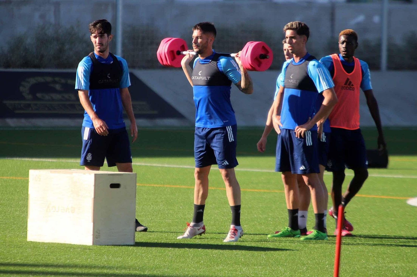 Imágenes del entrenamiento del Recre