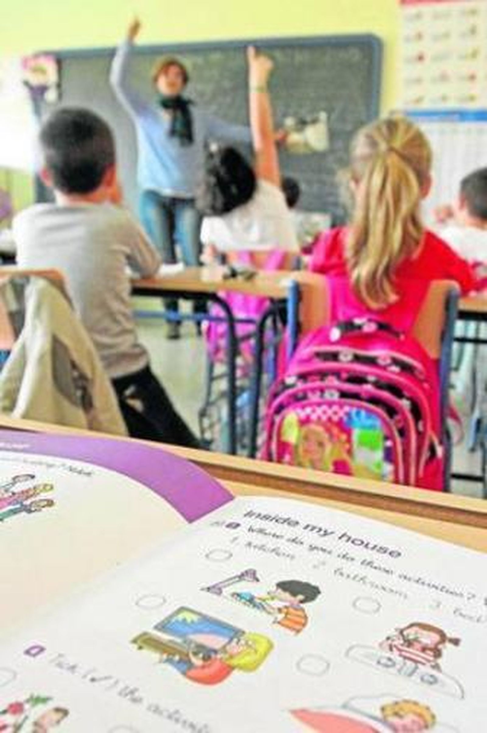 Un aula bilingüe de un centro almeriense.