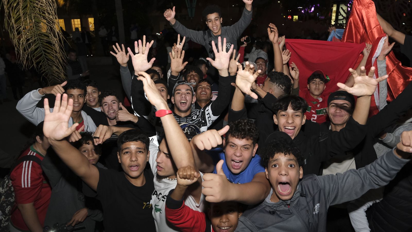 Imágenes de la celebración en Almería, del pase a semifinales de Marruecos en el Mundial de Fútbol de Qatar